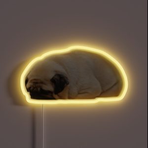 Sleepy Pug RGB Neon Sign