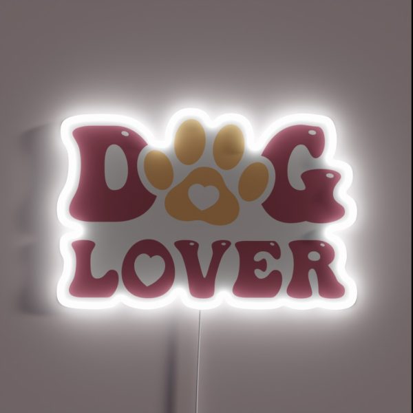 Slogan Dog Lover RGB Neon Sign
