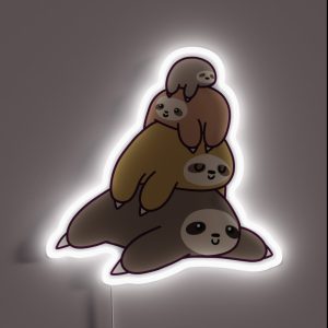 Sloth Stack RGB Neon Sign