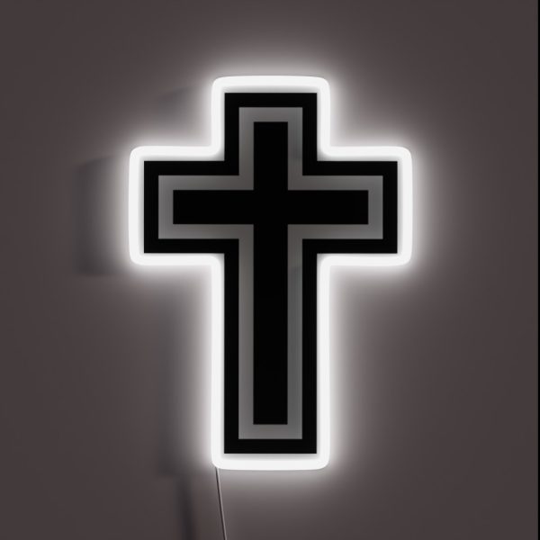 Small Cross RGB Neon Sign