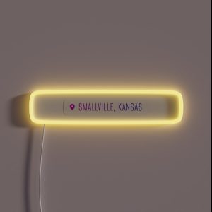 Smallville Kansas Geotag RGB Neon Sign