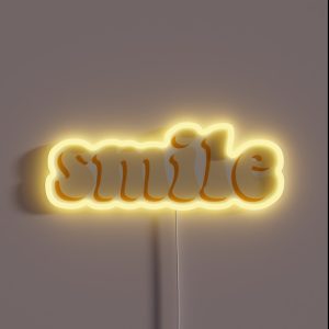 Smile Yellow Aesthetic RGB Neon Sign