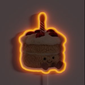 Smiley Birthday Ckae RGB Neon Sign
