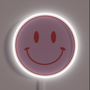 Smiley Face Pink And Red RGB Neon Sign