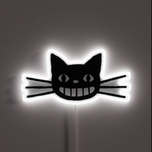 Smiling Black Cat RGB Neon Sign Smiling Black Cat RGB Neon Sign