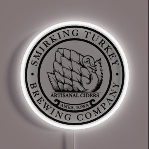 Smirking Turkey Brewing Company Logo RGB Neon Sign