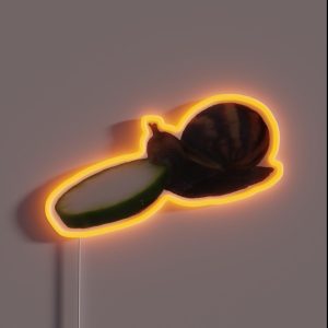 Snail Eating Cucumber RGB Neon Sign
