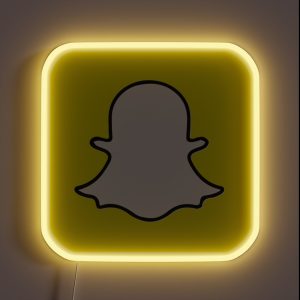 Snapchat App Logo RGB Neon Sign
