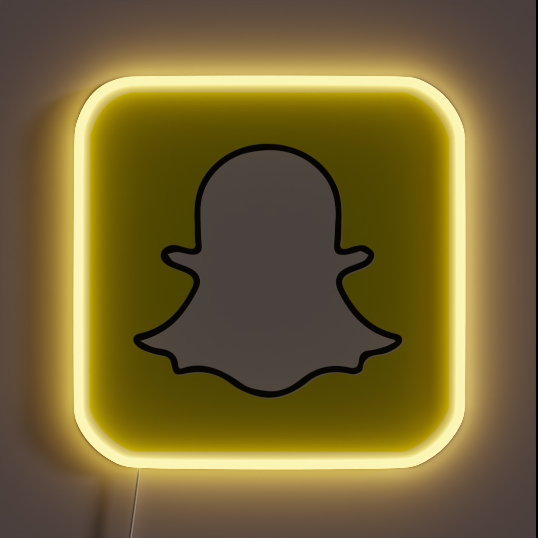 Snapchat App Logo RGB Neon Sign Snapchat App Logo RGB Neon Sign