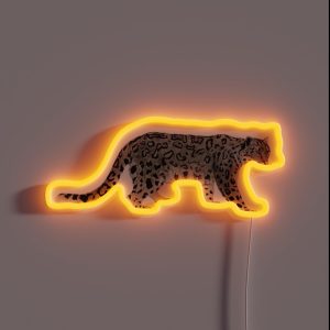 SNOW LEOPARD Panthera Uncia RGB Neon Sign