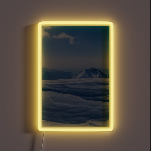 Snow On Mountain RGB Neon Sign