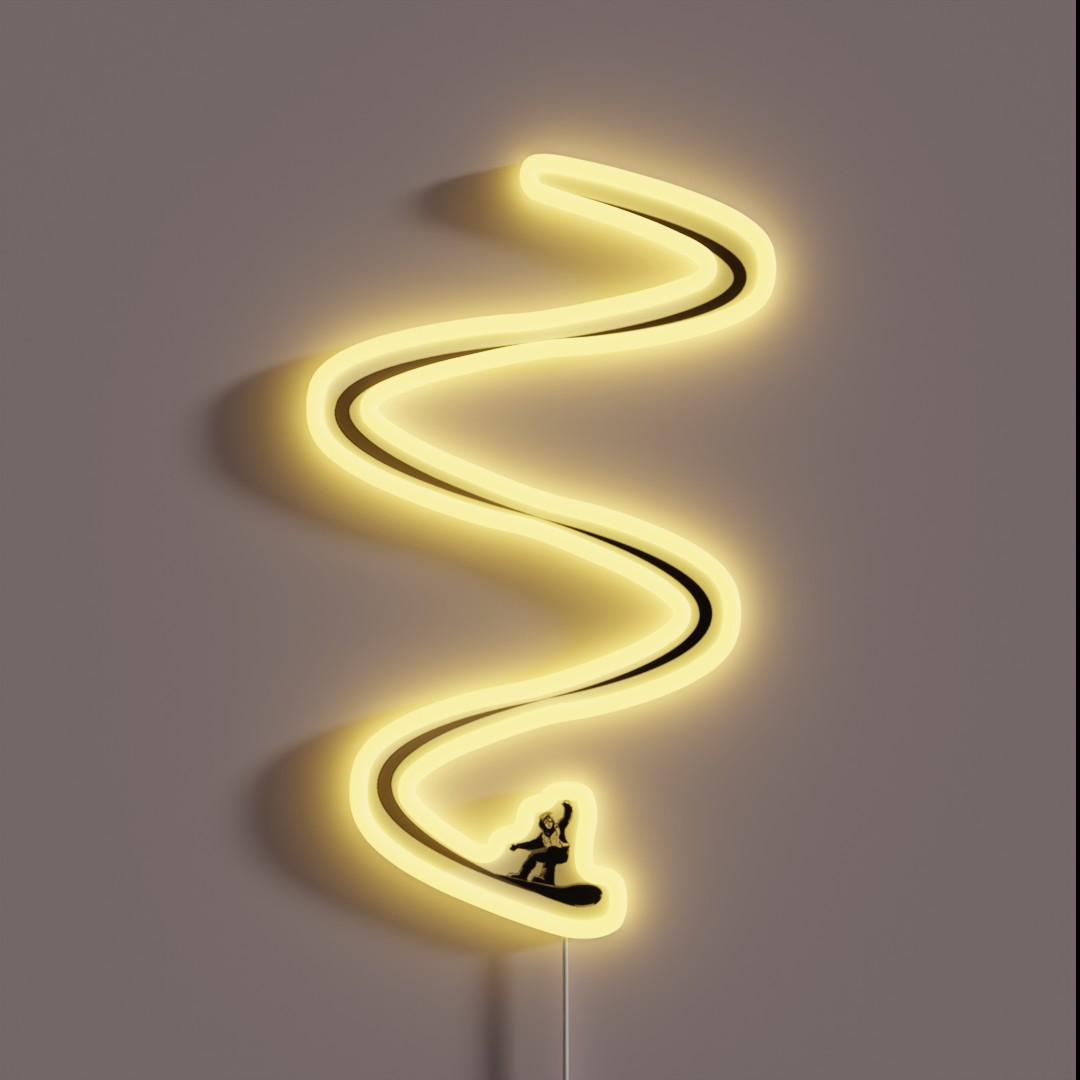 Snowboard Lines RGB Neon Sign Snowboard Lines RGB Neon Sign