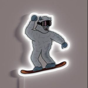 Snowboarding Yeti 1 RGB Neon Sign