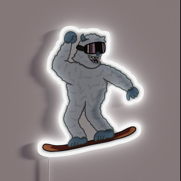 Snowboarding Yeti 1 RGB Neon Sign