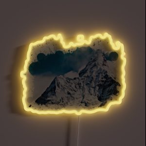 Snowy Mountain Artwork RGB Neon Sign