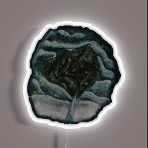 Snowy Mountain Grotto RGB Neon Sign