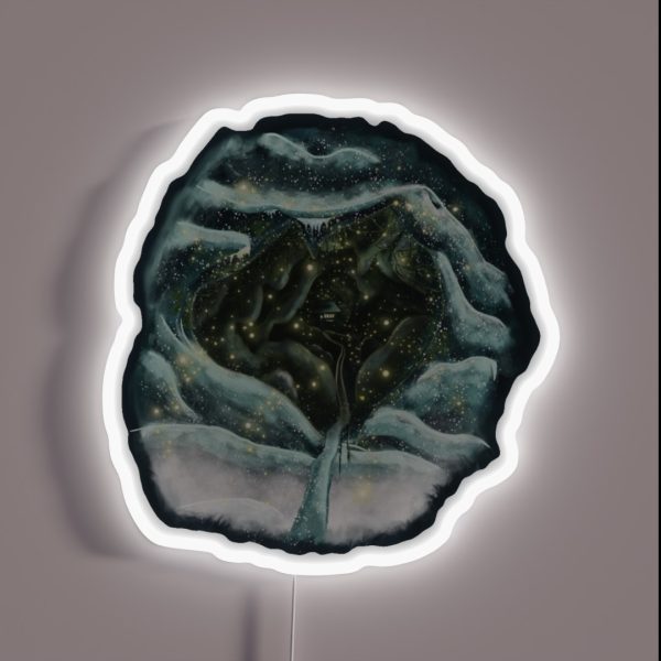 Snowy Mountain Grotto RGB Neon Sign