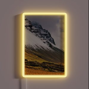 Snowy Mountain In Iceland RGB Neon Sign Snowy Mountain In Iceland RGB Neon Sign