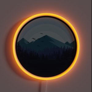 Snowy Mountain Landscape RGB Neon Sign Snowy Mountain Landscape RGB Neon Sign