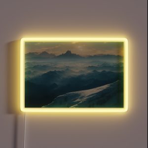 Snowy Mountain Quest RGB Neon Sign