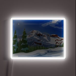 Snowy Mountain RGB Neon Sign