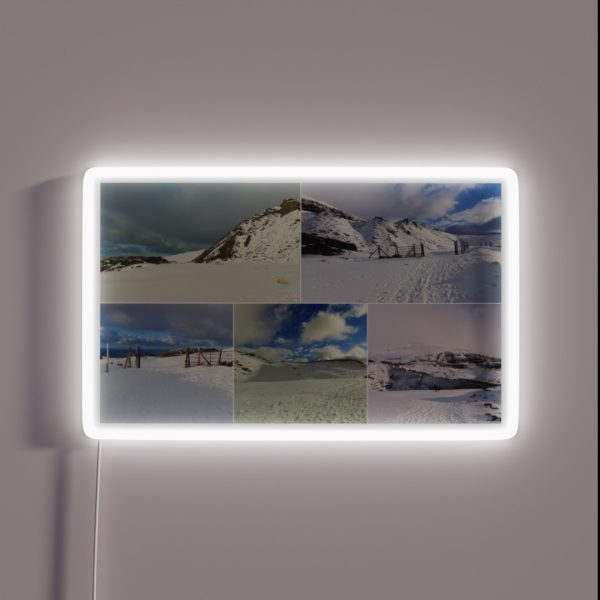 Snowy Mountain RGB Neon Sign