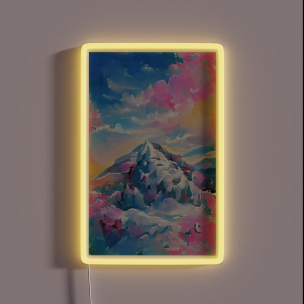 Snowy Mountain RGB Neon Sign