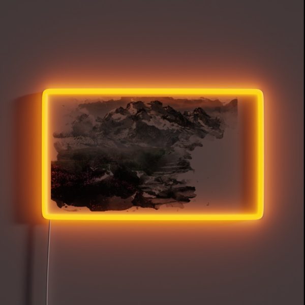 Snowy Mountain RGB Neon Sign