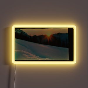 Snowy Mountain Sunset RGB Neon Sign Snowy Mountain Sunset RGB Neon Sign