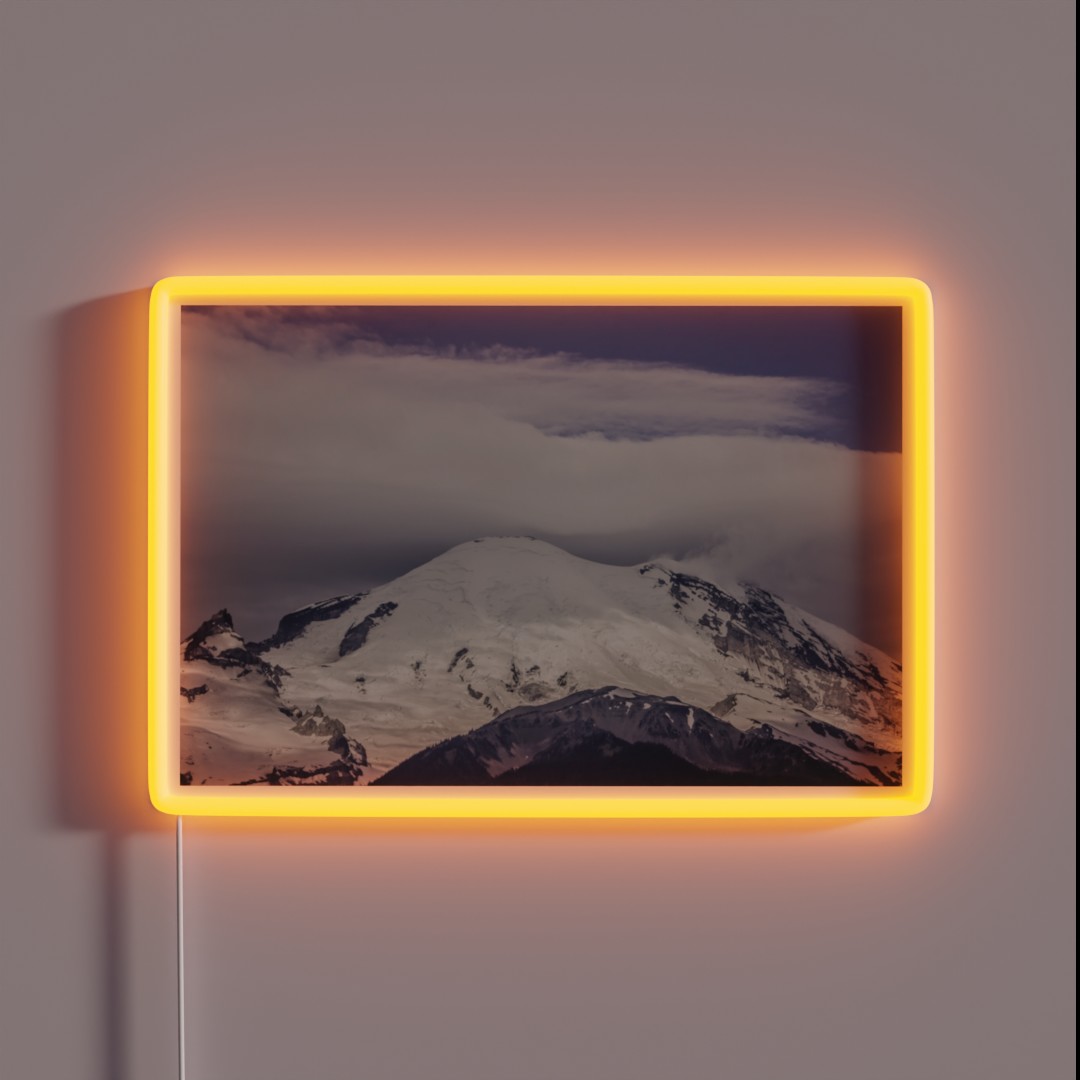 Snowy Mountain Top RGB Neon Sign Snowy Mountain Top RGB Neon Sign