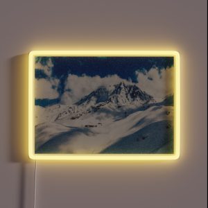 Snowy Mountain Top Winter Mood RGB Neon Sign