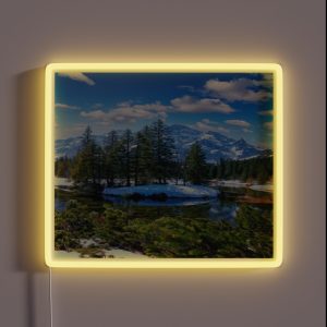 Snowy Mountain View RGB Neon Sign