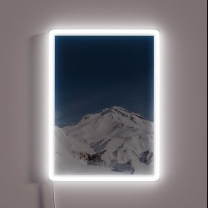 Snowy Mountain Winter Wonderland Modern Minimalist Art RGB Neon Sign