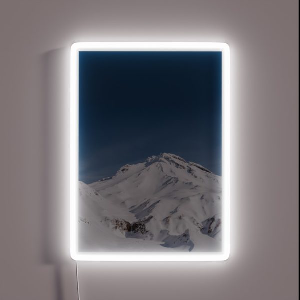 Snowy Mountain Winter Wonderland Modern RGB Neon Sign