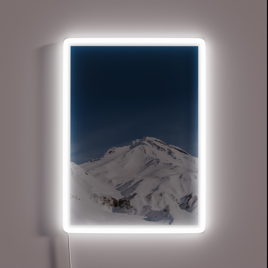 Snowy Mountain Winter Wonderland Modern RGB Neon Sign Snowy Mountain Winter Wonderland Modern RGB Neon Sign