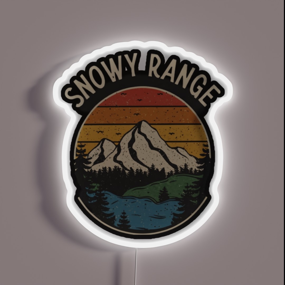 Snowy Range Wyoming RGB Neon Sign Snowy Range Wyoming RGB Neon Sign