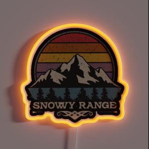 Snowy Range Wyoming RGB Neon Sign Snowy Range Wyoming RGB Neon Sign