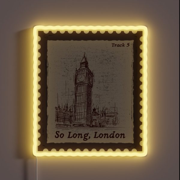 So Long London Stamp RGB Neon Sign