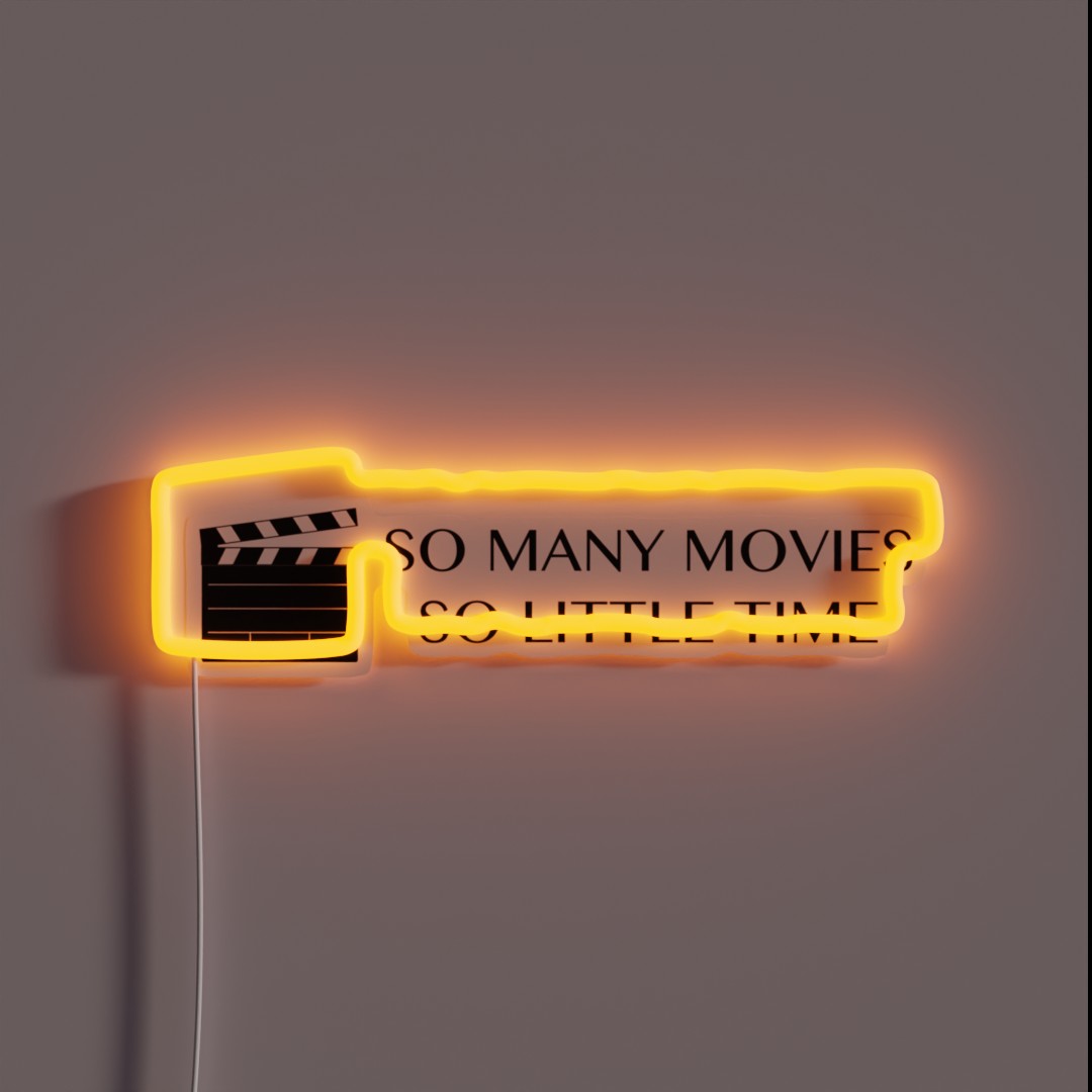 So Many Movies So Little Time RGB Neon Sign So Many Movies So Little Time RGB Neon Sign