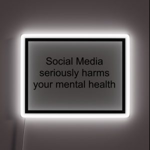 Social Media Kills RGB Neon Sign