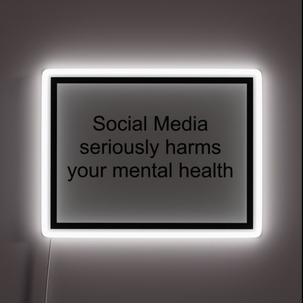 Social Media Kills RGB Neon Sign
