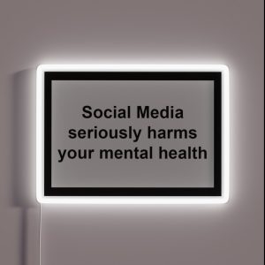 Social Media Seriously Harms Your Mental Health RGB Neon Sign Social Media Seriously Harms Your Mental Health RGB Neon Sign
