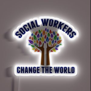 Social Work Inspirational Quote RGB Neon Sign Social Work Inspirational Quote RGB Neon Sign