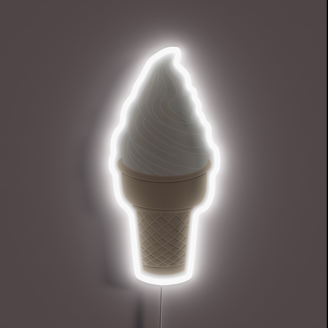 Soft Serve Ice Cream RGB Neon Sign Soft Serve Ice Cream RGB Neon Sign