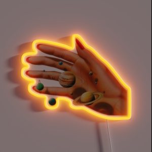 Solar System Hand RGB Neon Sign