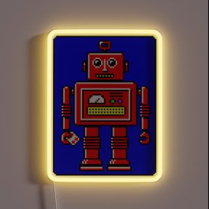 Solitare Robot RGB Neon Sign