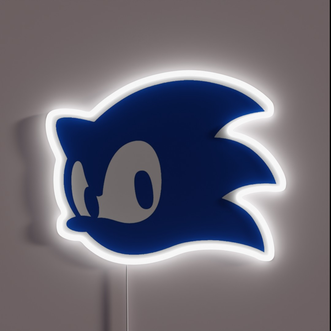 Sonic Head Logo RGB Neon Sign Sonic Head Logo RGB Neon Sign