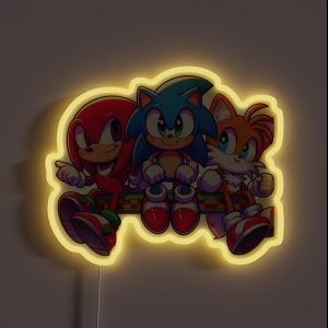 Sonic Knuckles And Tails RGB Neon Sign