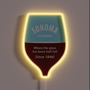 SONOMA Glass Half Full RGB Neon Sign