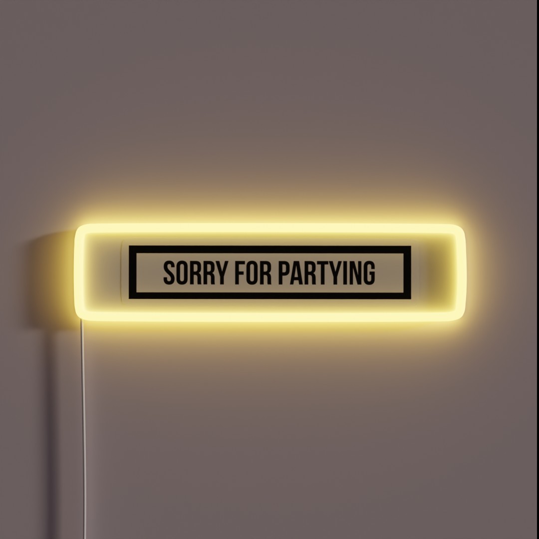 Sorry For Partying RGB Neon Sign Sorry For Partying RGB Neon Sign